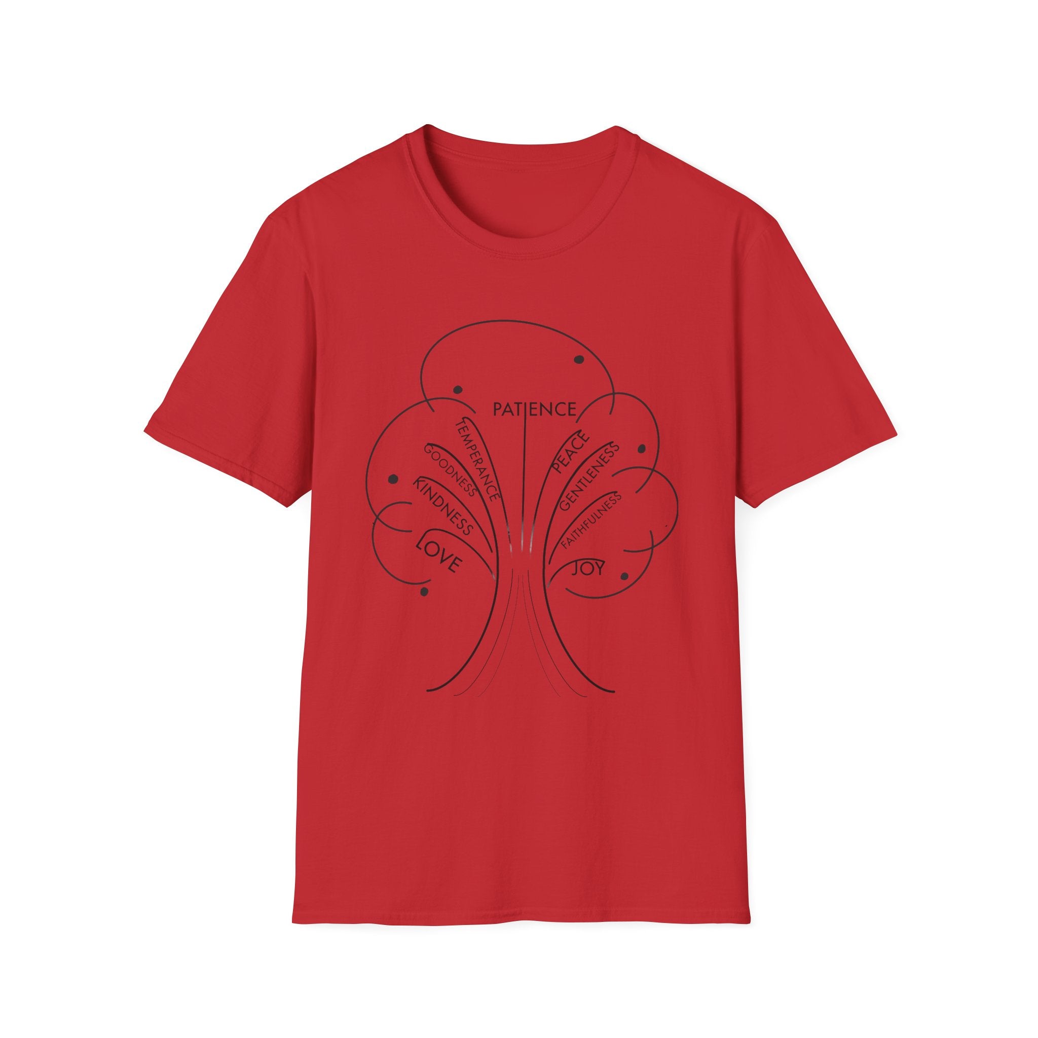 T-Shirt — Minimal 'Fruit of the Spirit' Design (Patience, Kindness, Love)