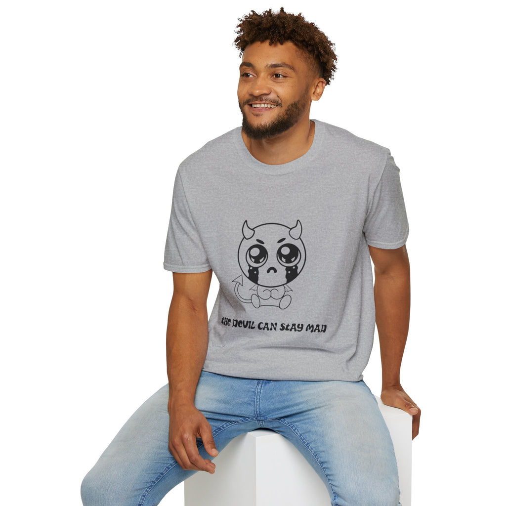 Cute Crying Devil T-Shirt — 'Even Devils Can Stay Mad' Graphic Tee