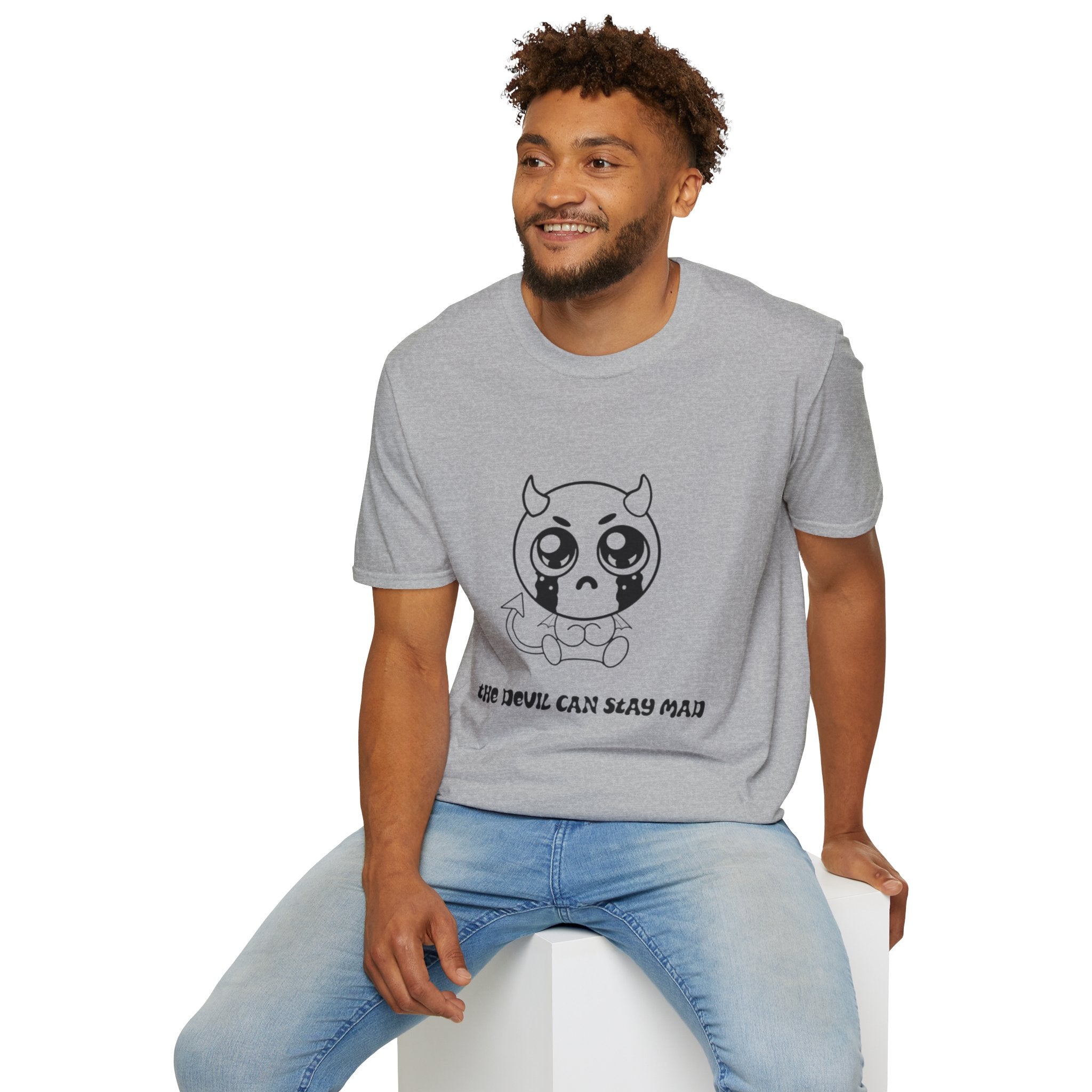 Cute Crying Devil T-Shirt — 'Even Devils Can Stay Mad' Graphic Tee