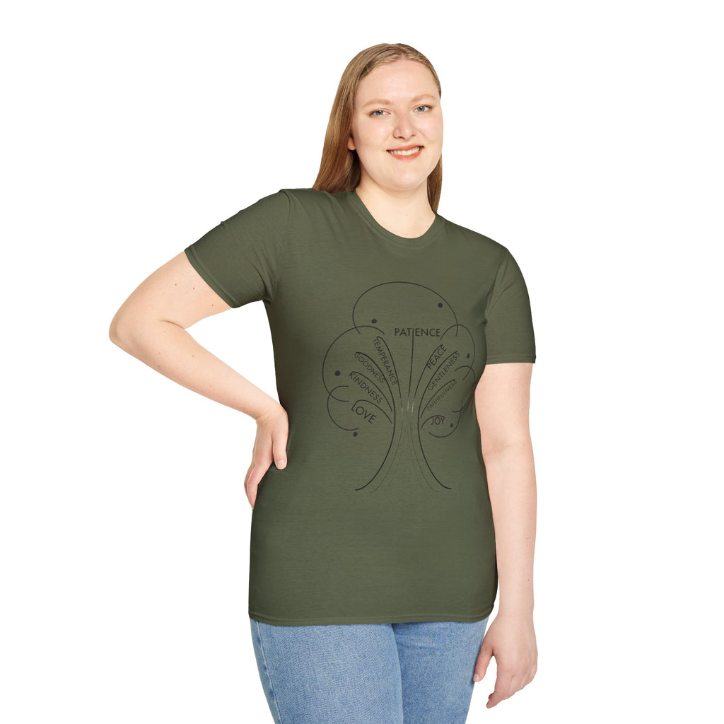 T-Shirt — Minimal 'Fruit of the Spirit' Design (Patience, Kindness, Love)
