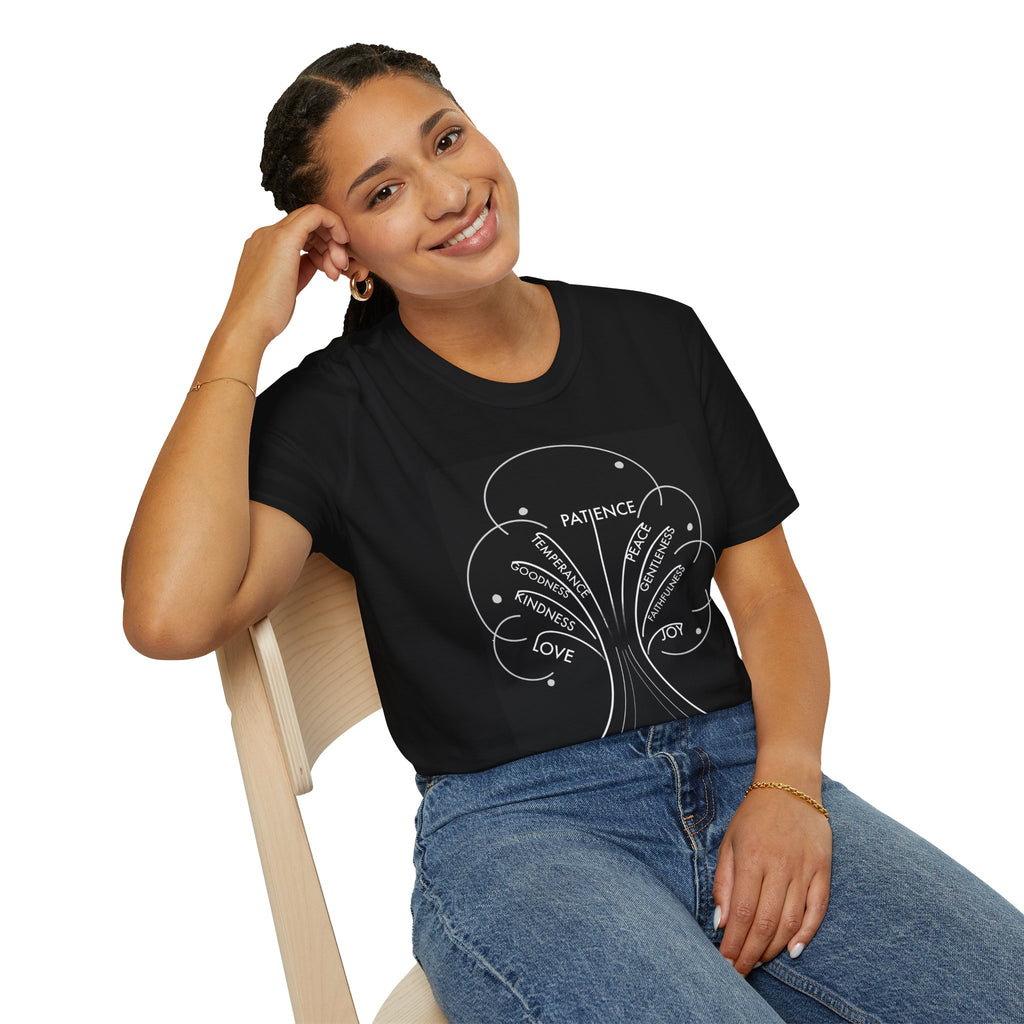T-Shirt — Minimal 'Fruit of the Spirit' Design (Patience, Kindness, Love)
