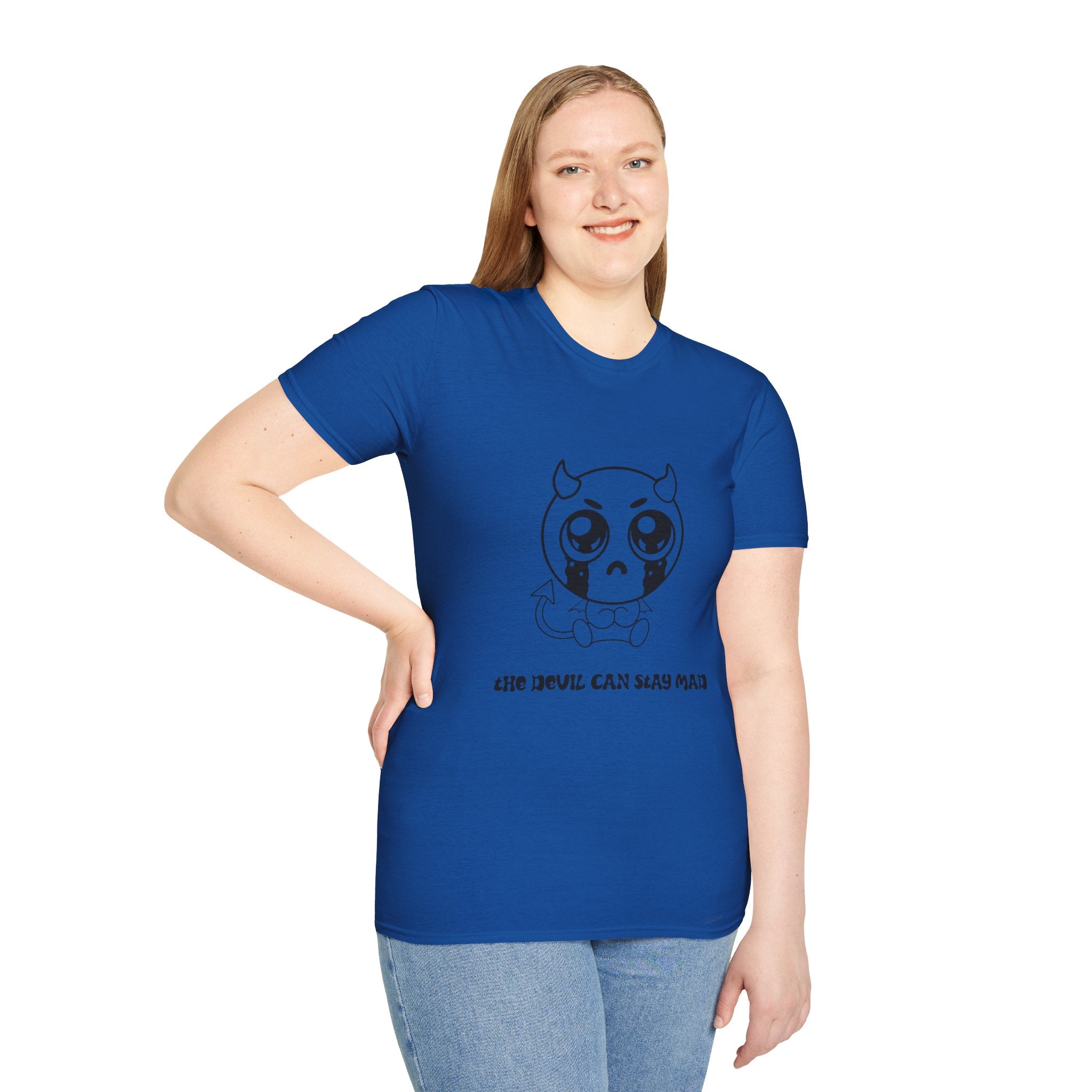 Cute Crying Devil T-Shirt — 'Even Devils Can Stay Mad' Graphic Tee