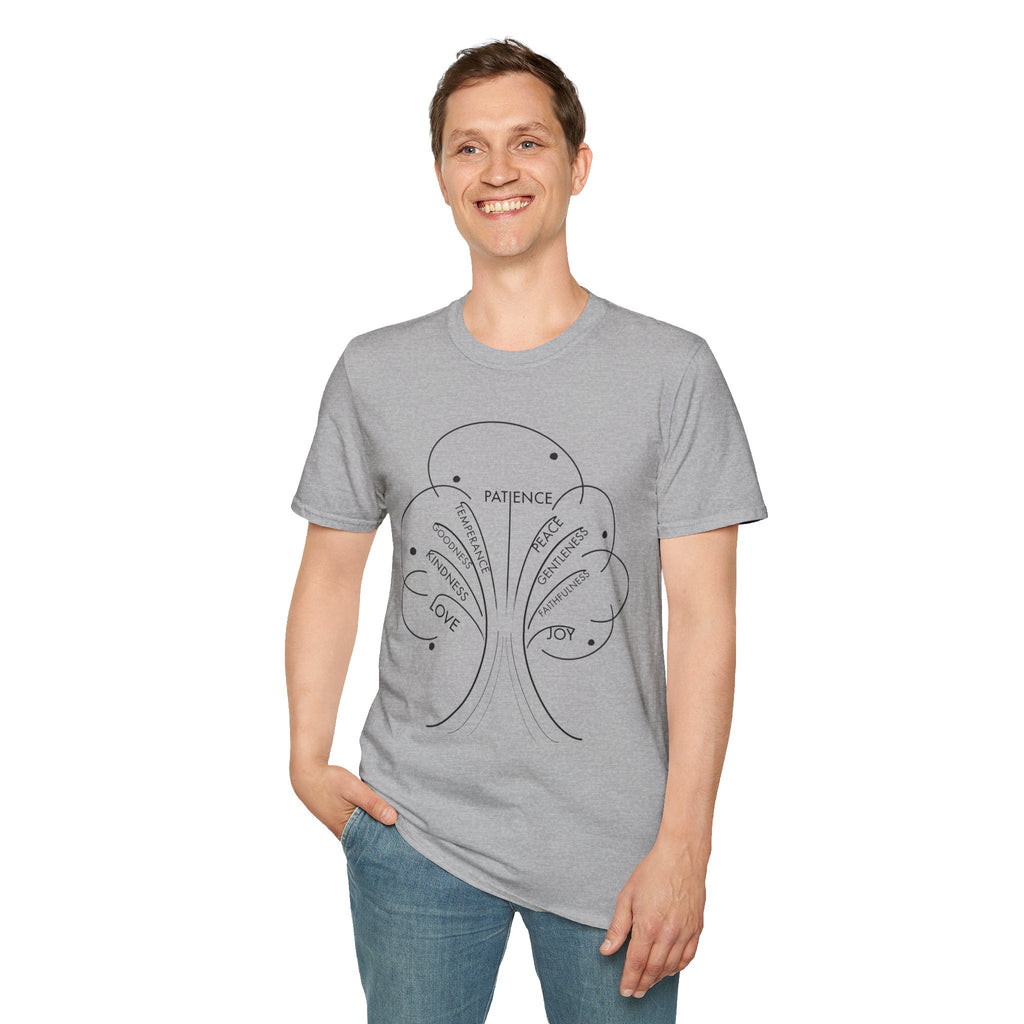 T-Shirt — Minimal 'Fruit of the Spirit' Design (Patience, Kindness, Love)