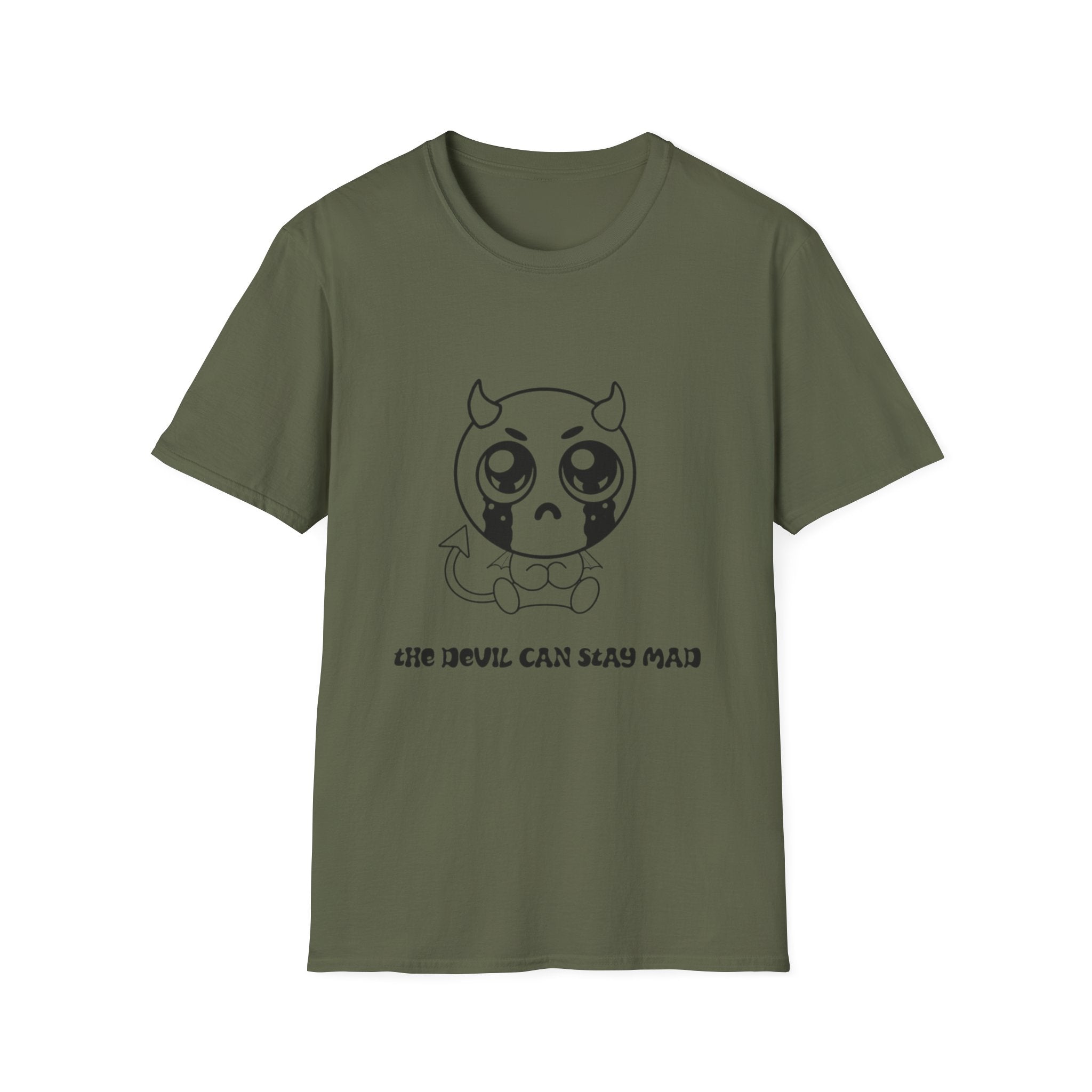 Cute Crying Devil T-Shirt — 'Even Devils Can Stay Mad' Graphic Tee