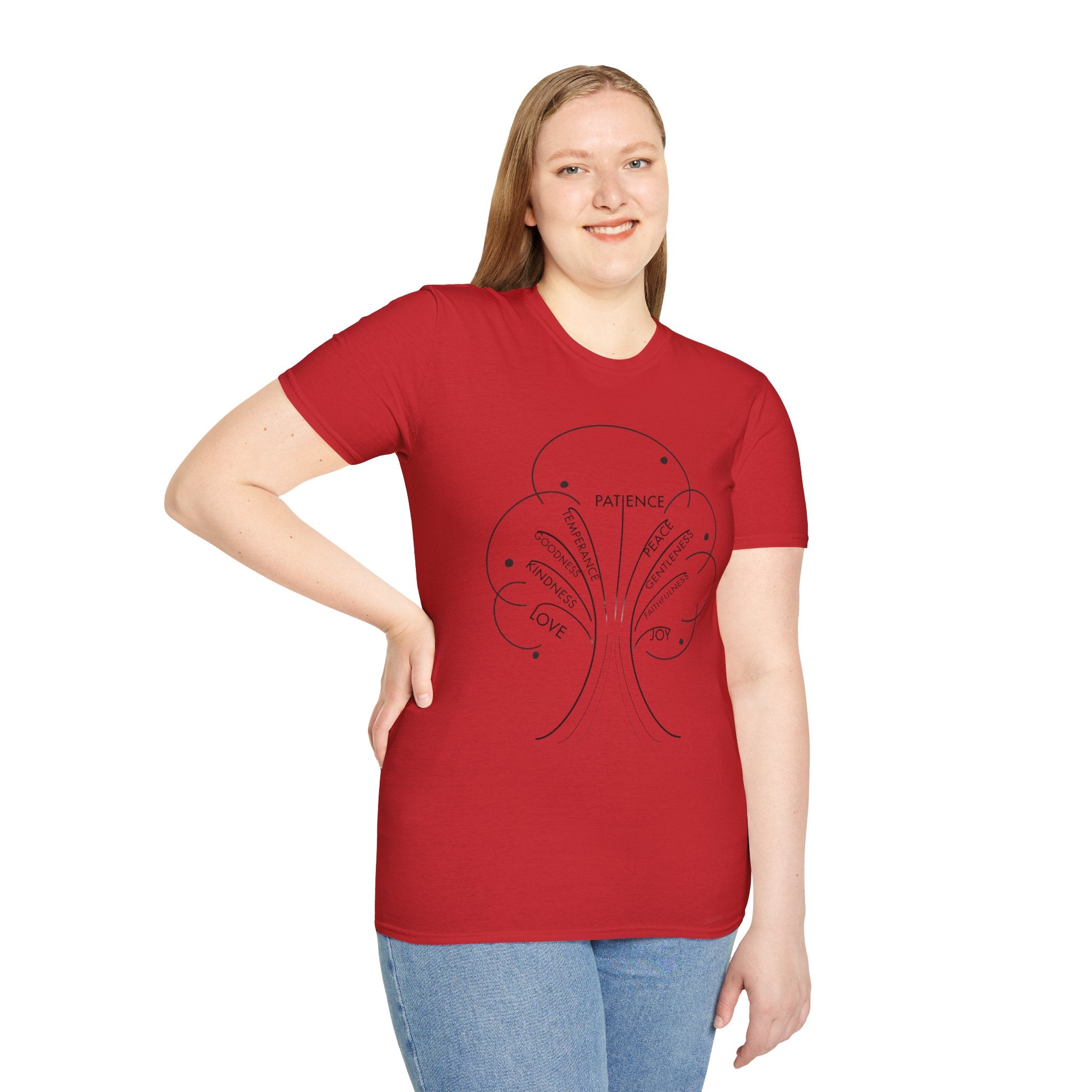 T-Shirt — Minimal 'Fruit of the Spirit' Design (Patience, Kindness, Love)