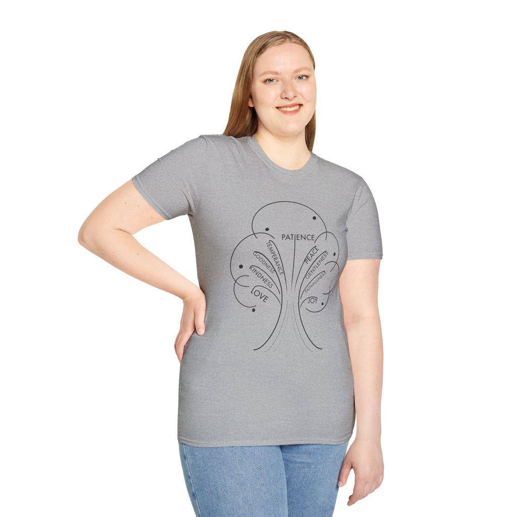 T-Shirt — Minimal 'Fruit of the Spirit' Design (Patience, Kindness, Love)