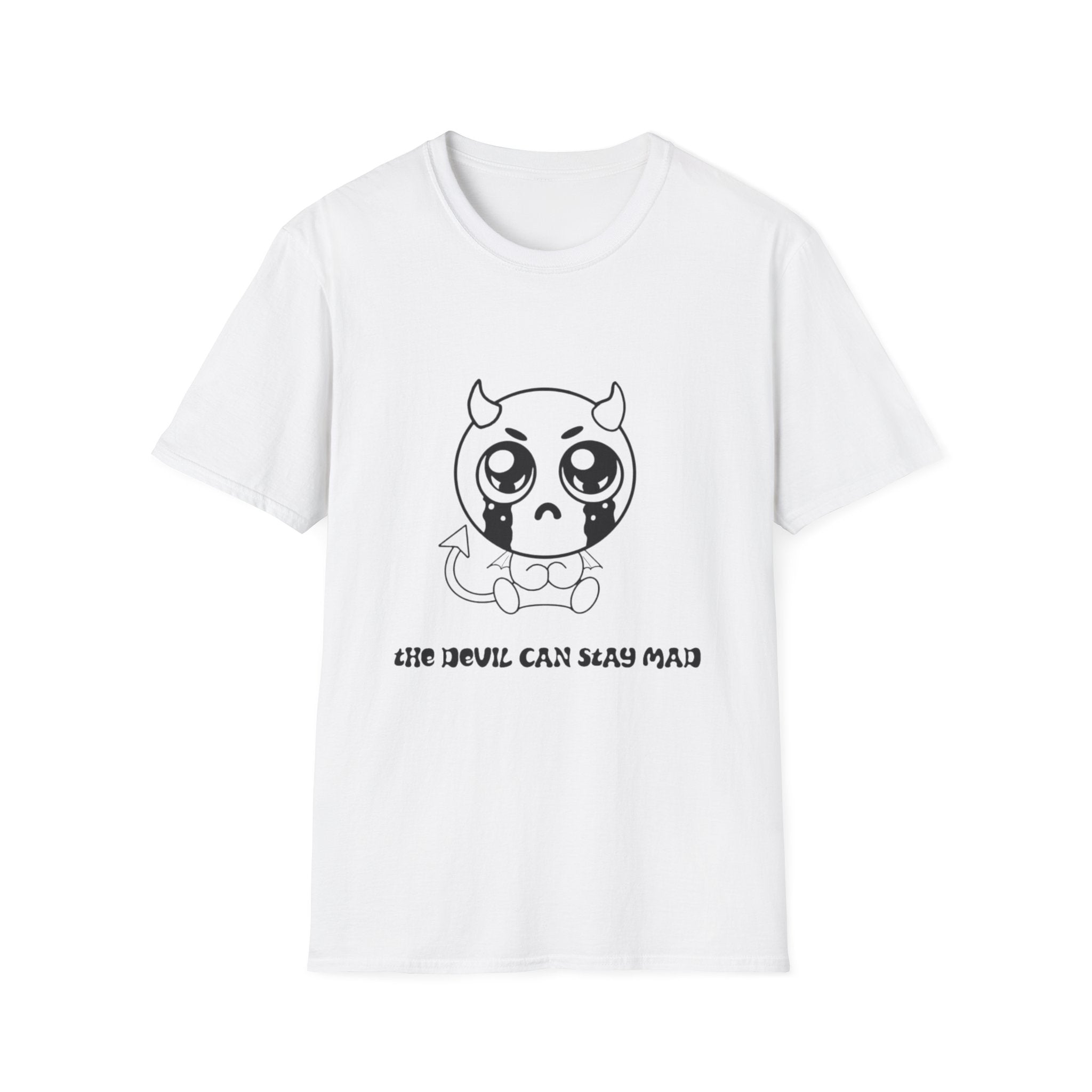 Cute Crying Devil T-Shirt — 'Even Devils Can Stay Mad' Graphic Tee