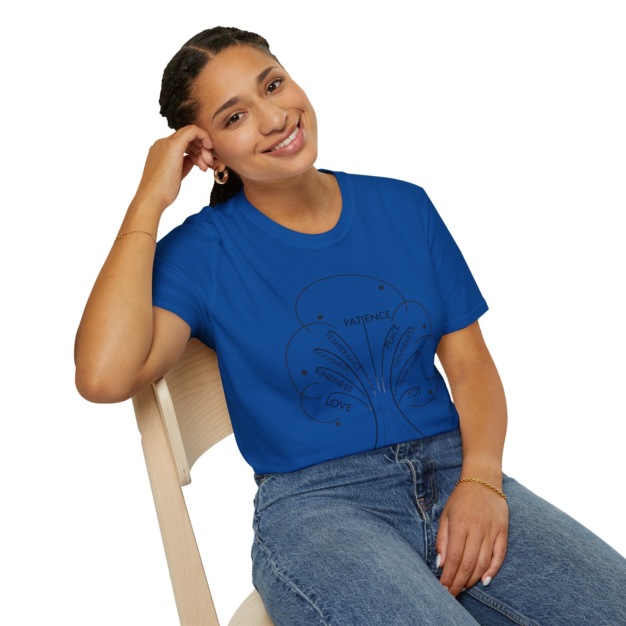 T-Shirt — Minimal 'Fruit of the Spirit' Design (Patience, Kindness, Love)