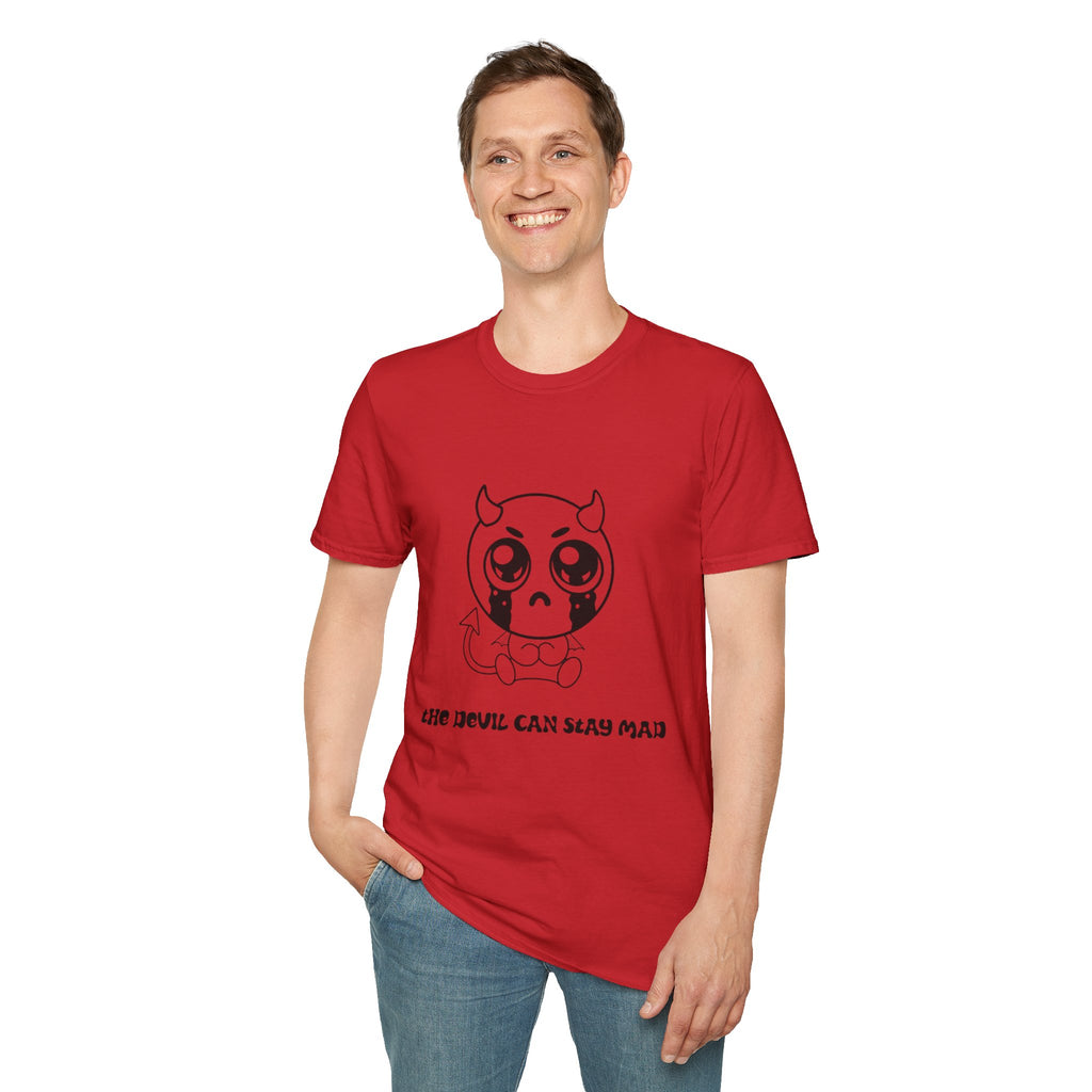 Cute Crying Devil T-Shirt — 'Even Devils Can Stay Mad' Graphic Tee