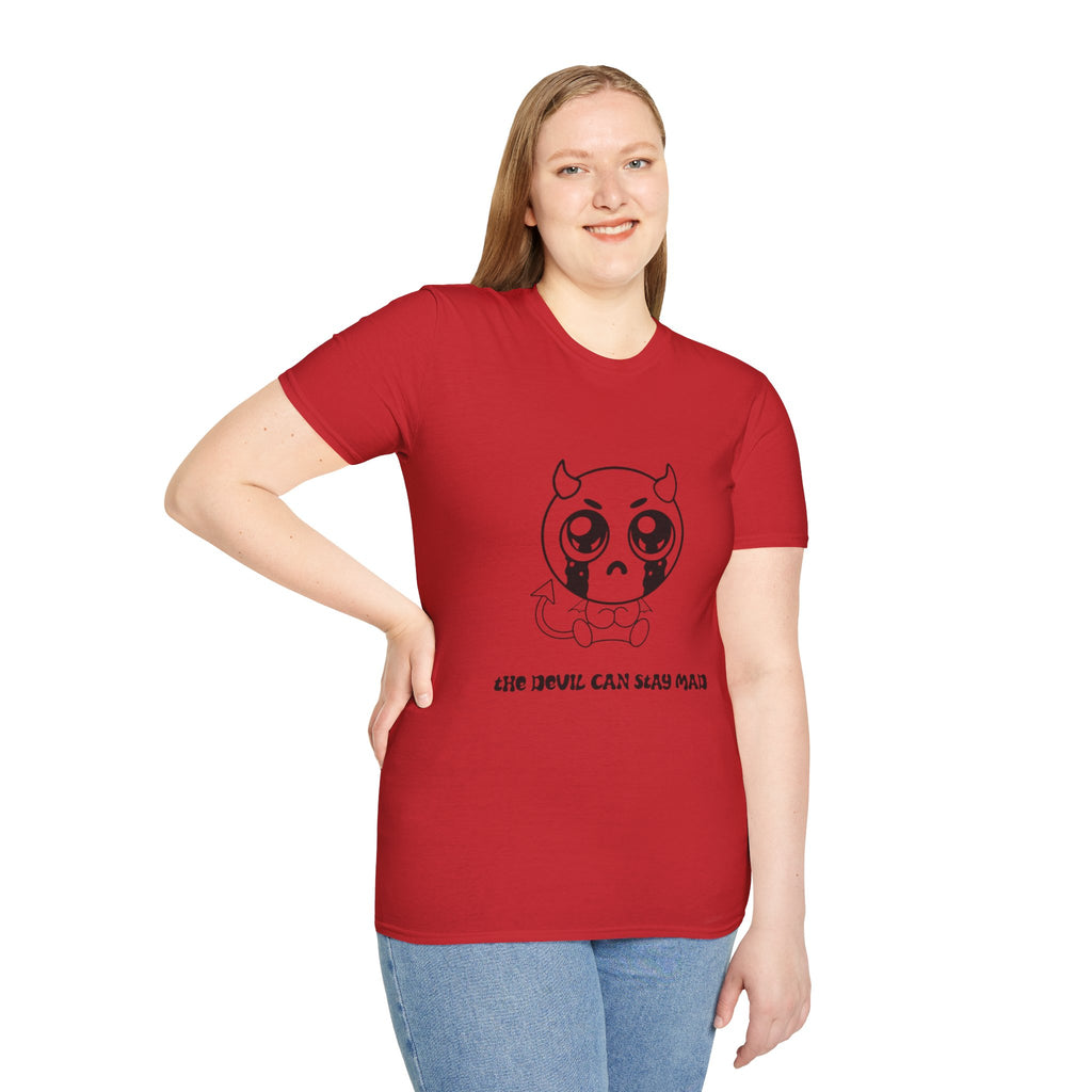 Cute Crying Devil T-Shirt — 'Even Devils Can Stay Mad' Graphic Tee
