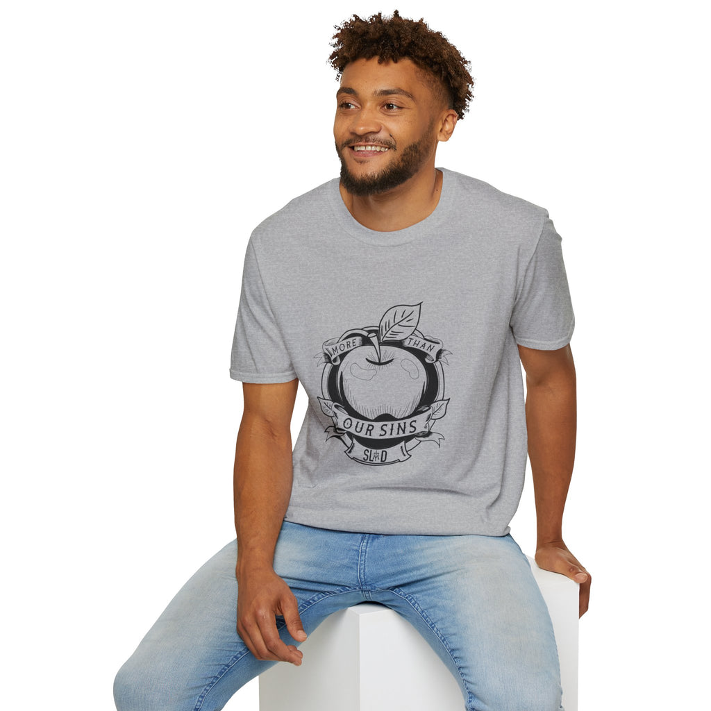 More Than Our Sins Unisex Softstyle T-Shirt - Relaxed Fit, Modern Design