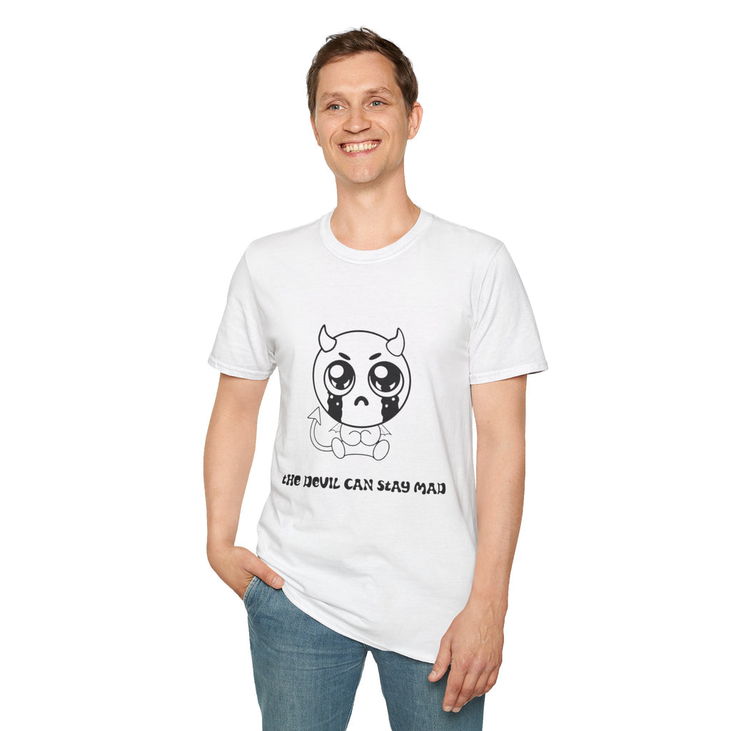 Cute Crying Devil T-Shirt — 'Even Devils Can Stay Mad' Graphic Tee