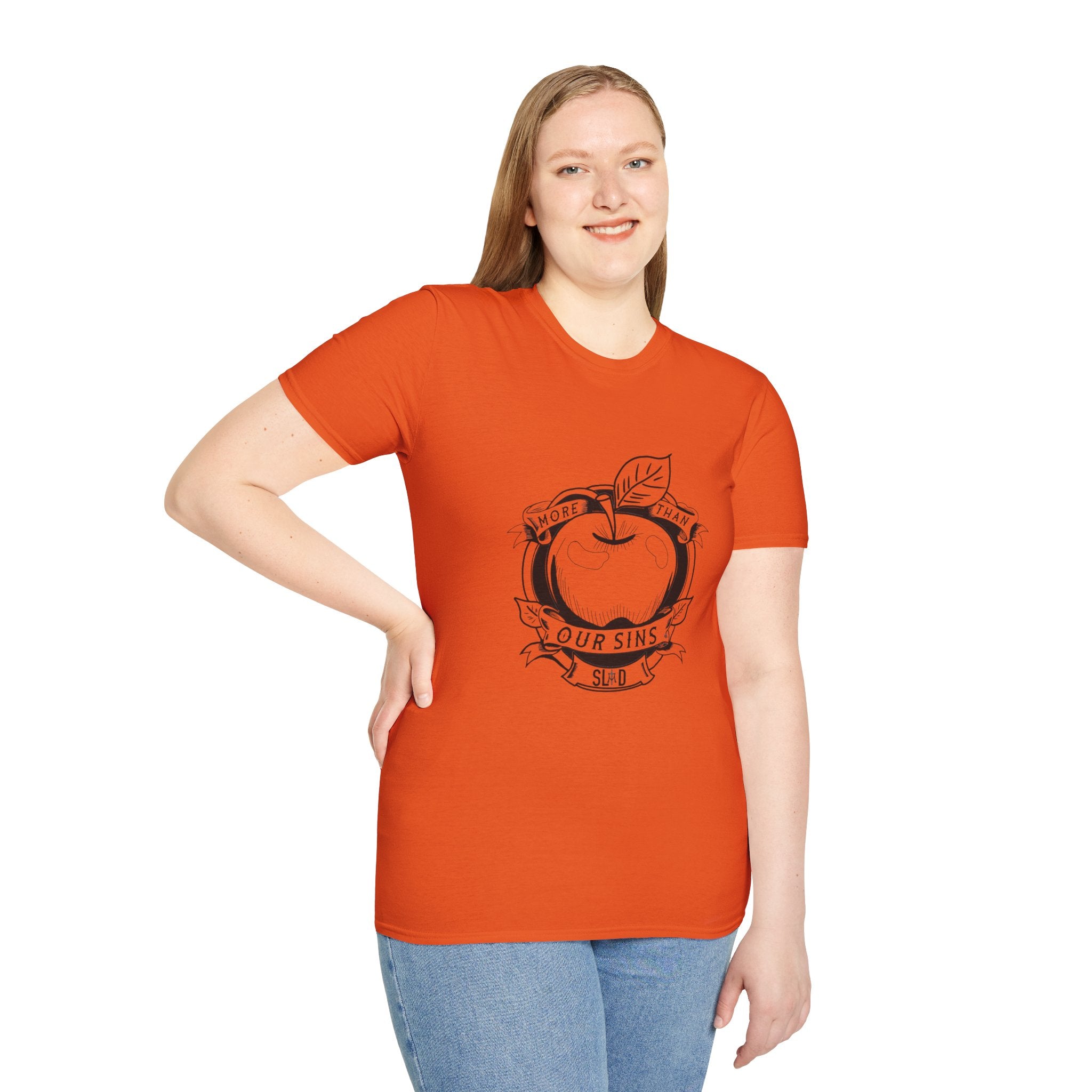 More Than Our Sins Unisex Softstyle T-Shirt - Relaxed Fit, Modern Design