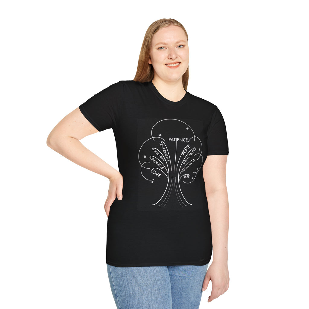 T-Shirt — Minimal 'Fruit of the Spirit' Design (Patience, Kindness, Love)
