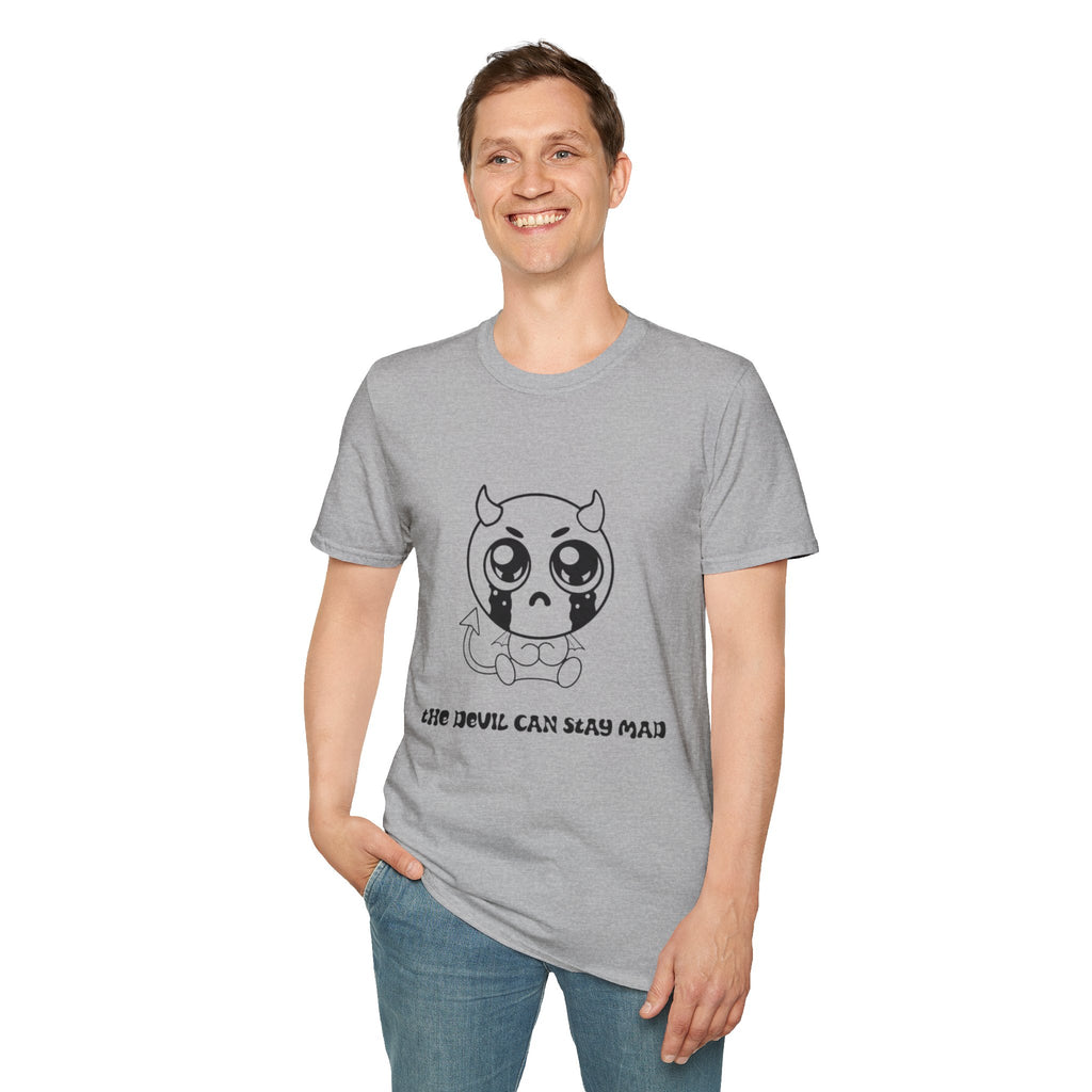 Cute Crying Devil T-Shirt — 'Even Devils Can Stay Mad' Graphic Tee