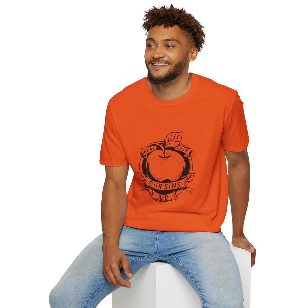 More Than Our Sins Unisex Softstyle T-Shirt - Relaxed Fit, Modern Design
