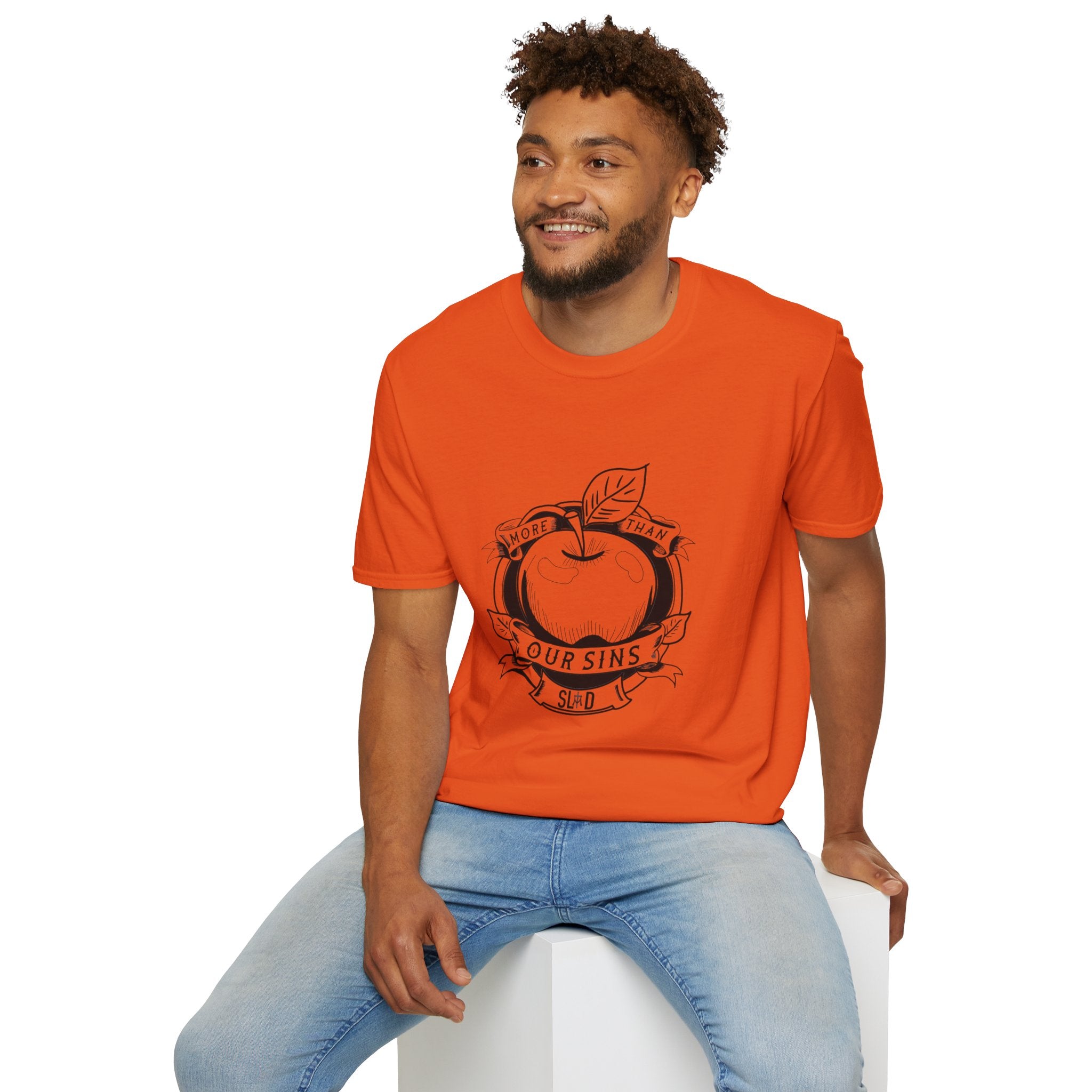 More Than Our Sins Unisex Softstyle T-Shirt - Relaxed Fit, Modern Design