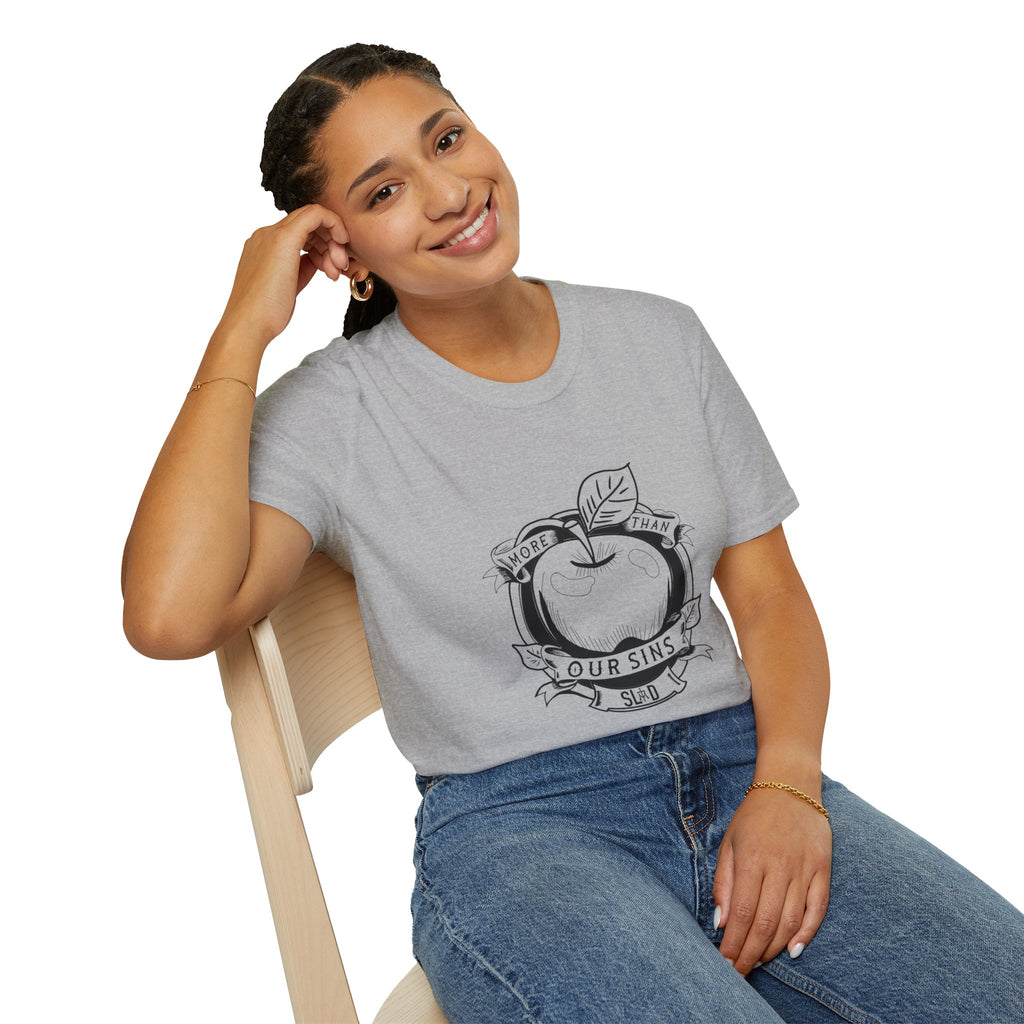More Than Our Sins Unisex Softstyle T-Shirt - Relaxed Fit, Modern Design