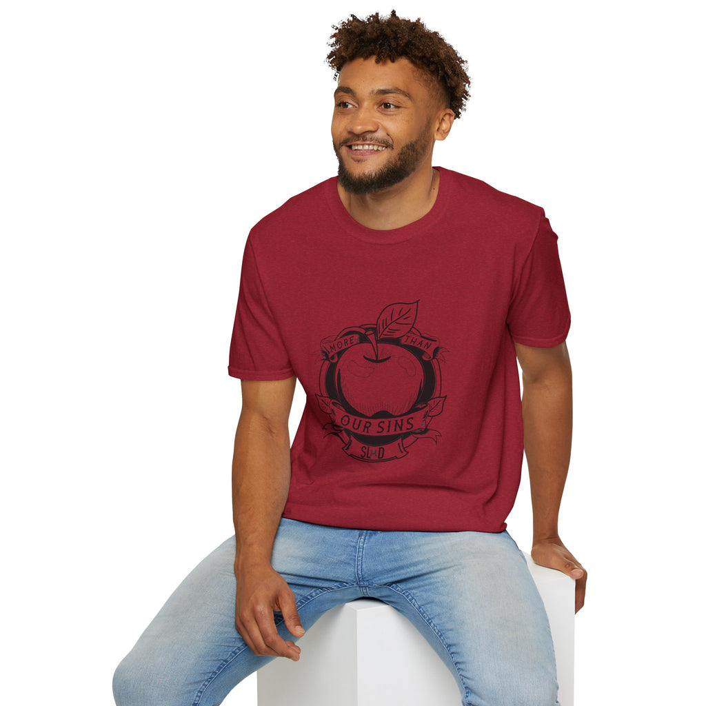 More Than Our Sins Unisex Softstyle T-Shirt - Relaxed Fit, Modern Design