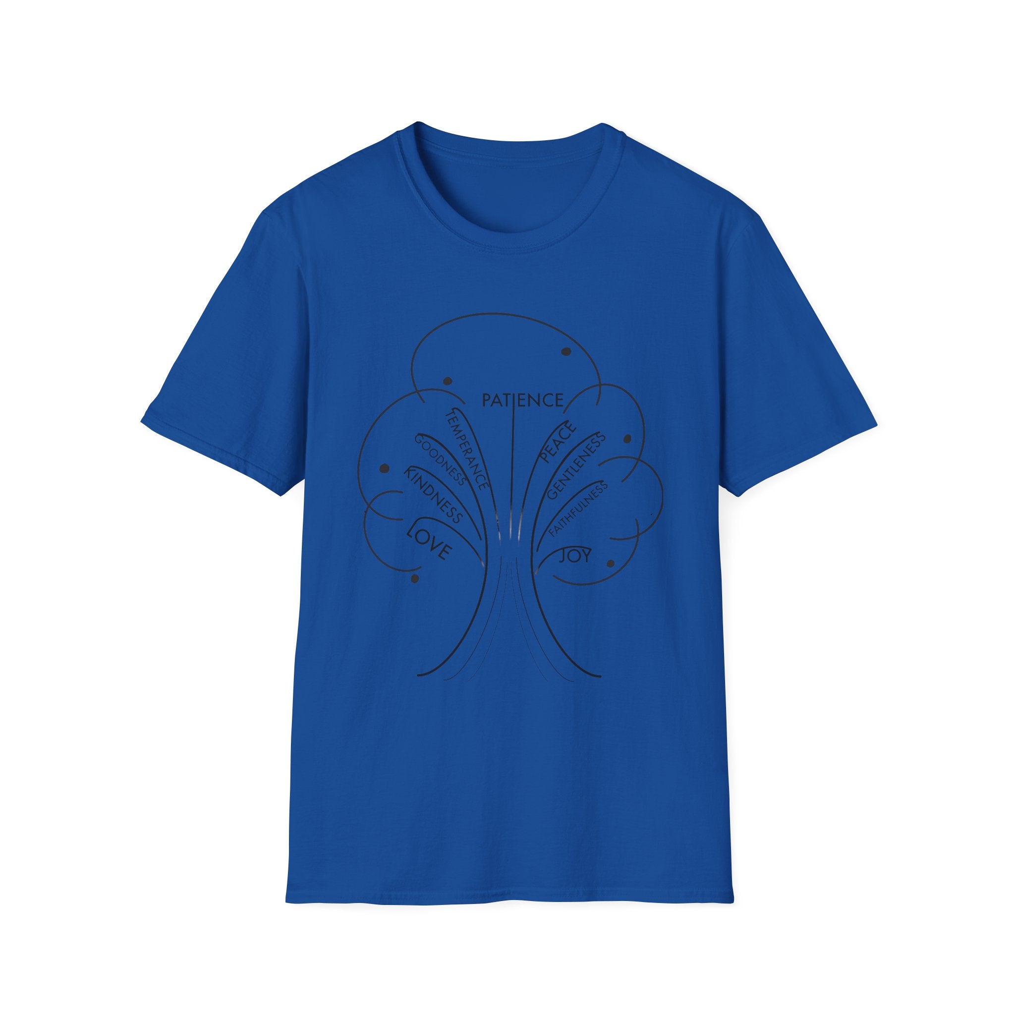 T-Shirt — Minimal 'Fruit of the Spirit' Design (Patience, Kindness, Love)