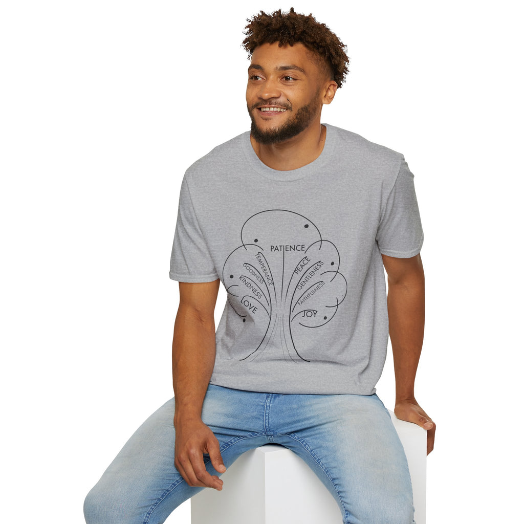 T-Shirt — Minimal 'Fruit of the Spirit' Design (Patience, Kindness, Love)