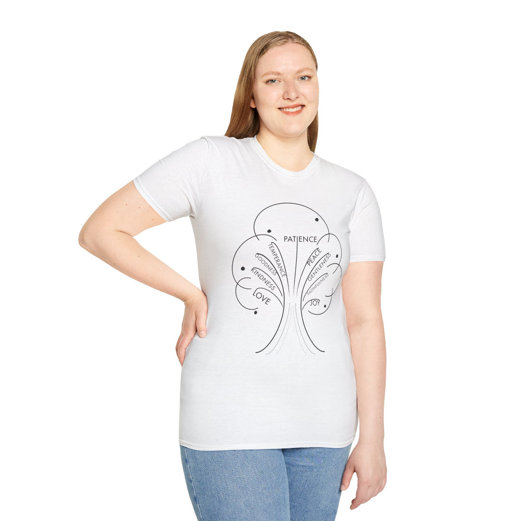T-Shirt — Minimal 'Fruit of the Spirit' Design (Patience, Kindness, Love)