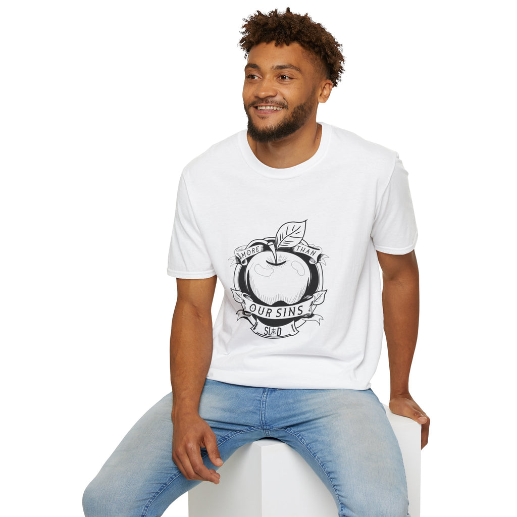 More Than Our Sins Unisex Softstyle T-Shirt - Relaxed Fit, Modern Design