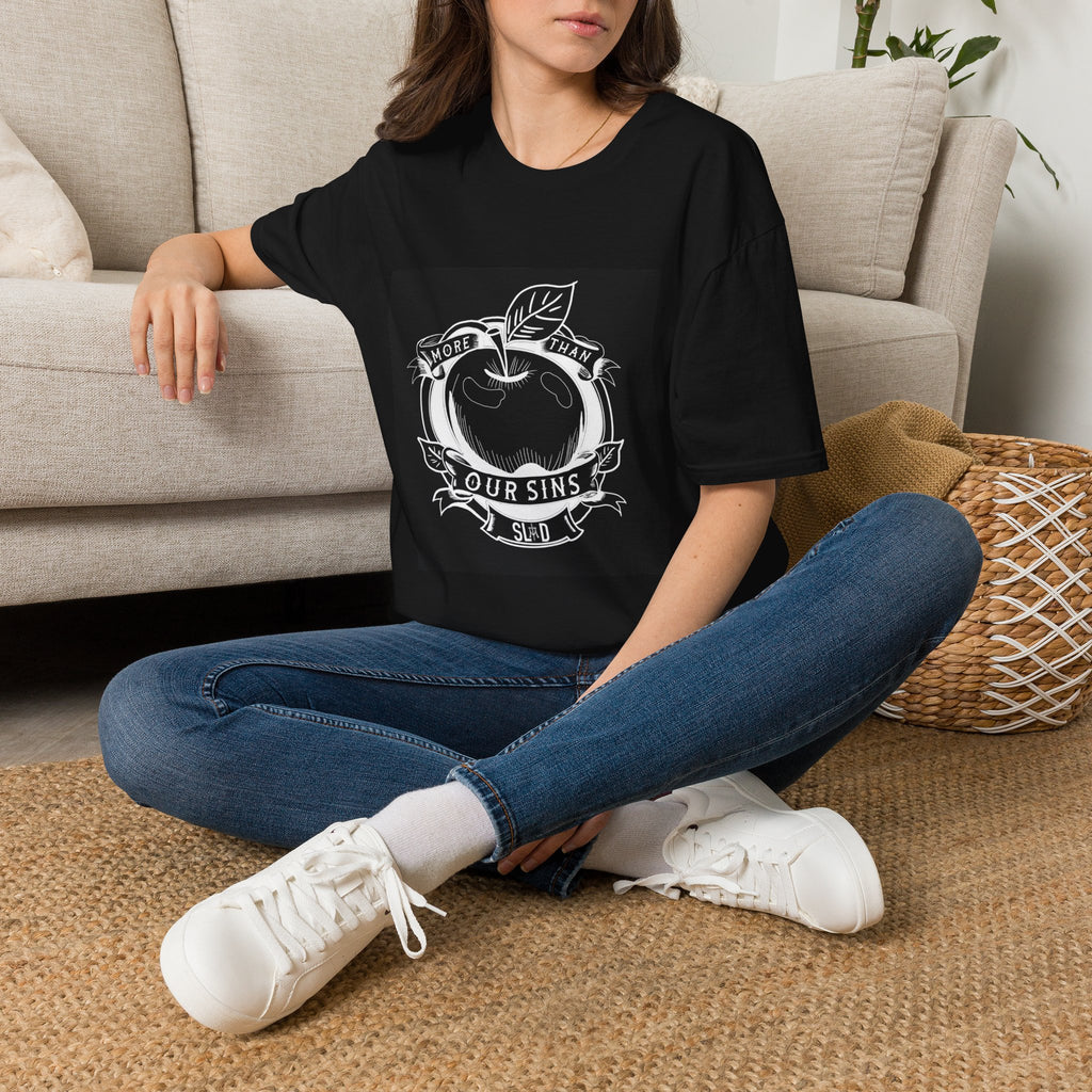 More Than Our Sins Unisex Softstyle T-Shirt - Relaxed Fit, Modern Design