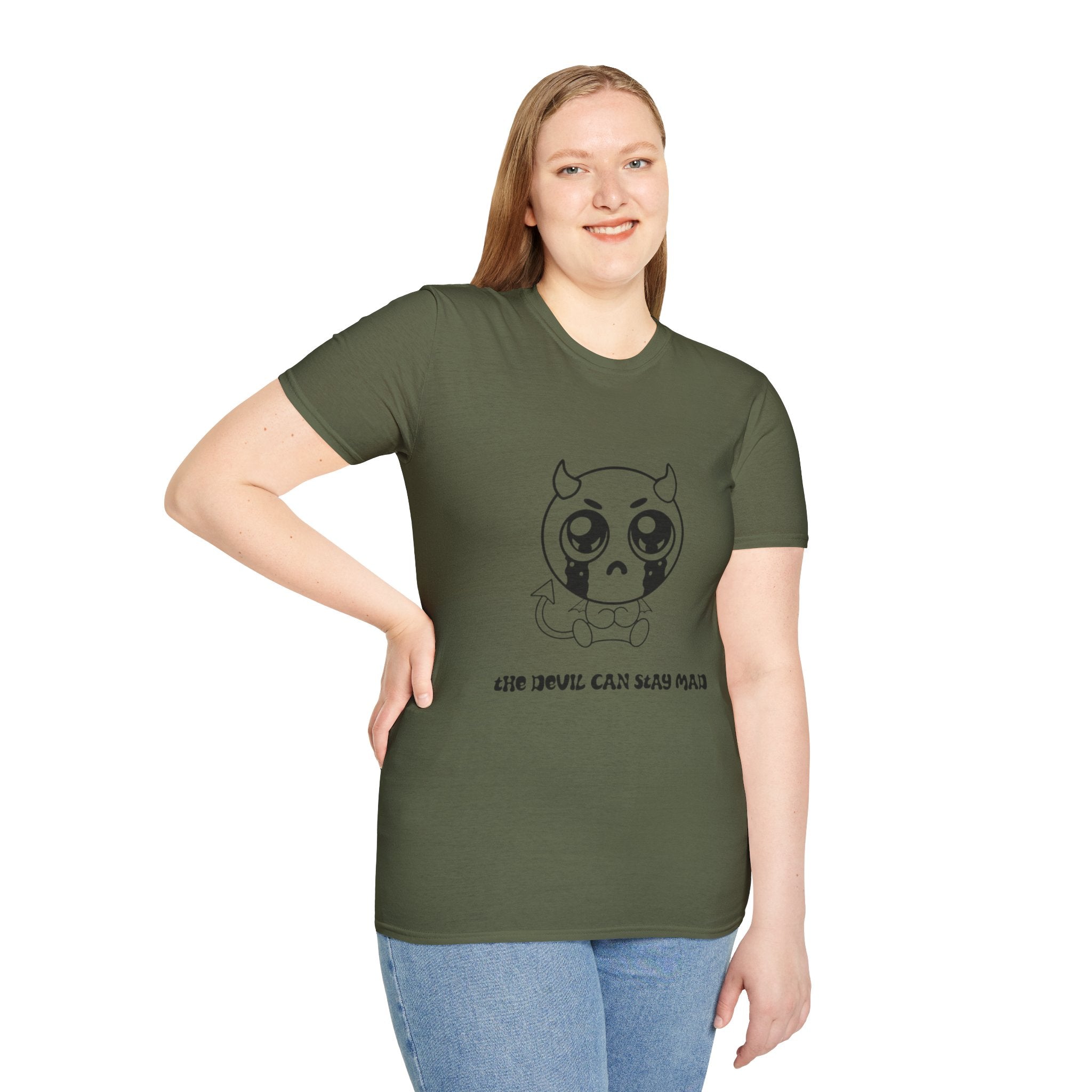 Cute Crying Devil T-Shirt — 'Even Devils Can Stay Mad' Graphic Tee