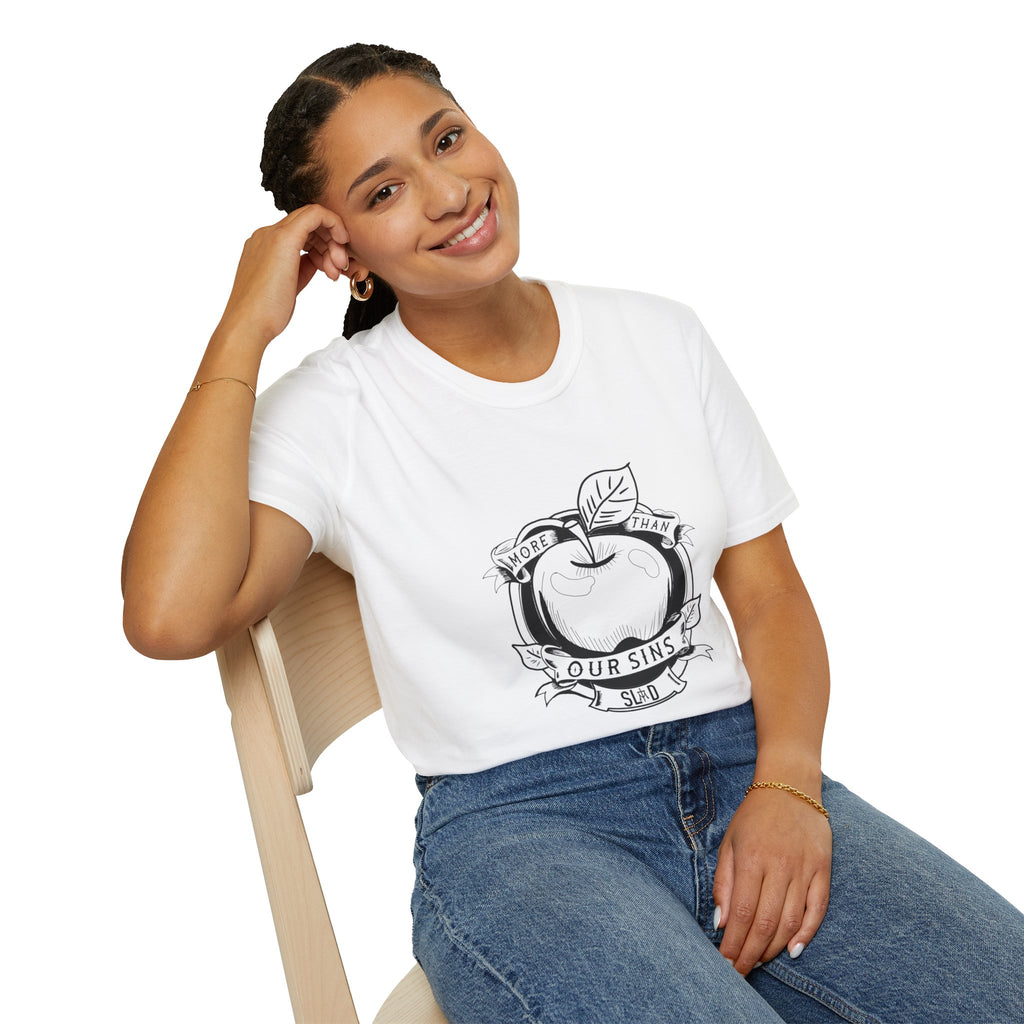 More Than Our Sins Unisex Softstyle T-Shirt - Relaxed Fit, Modern Design