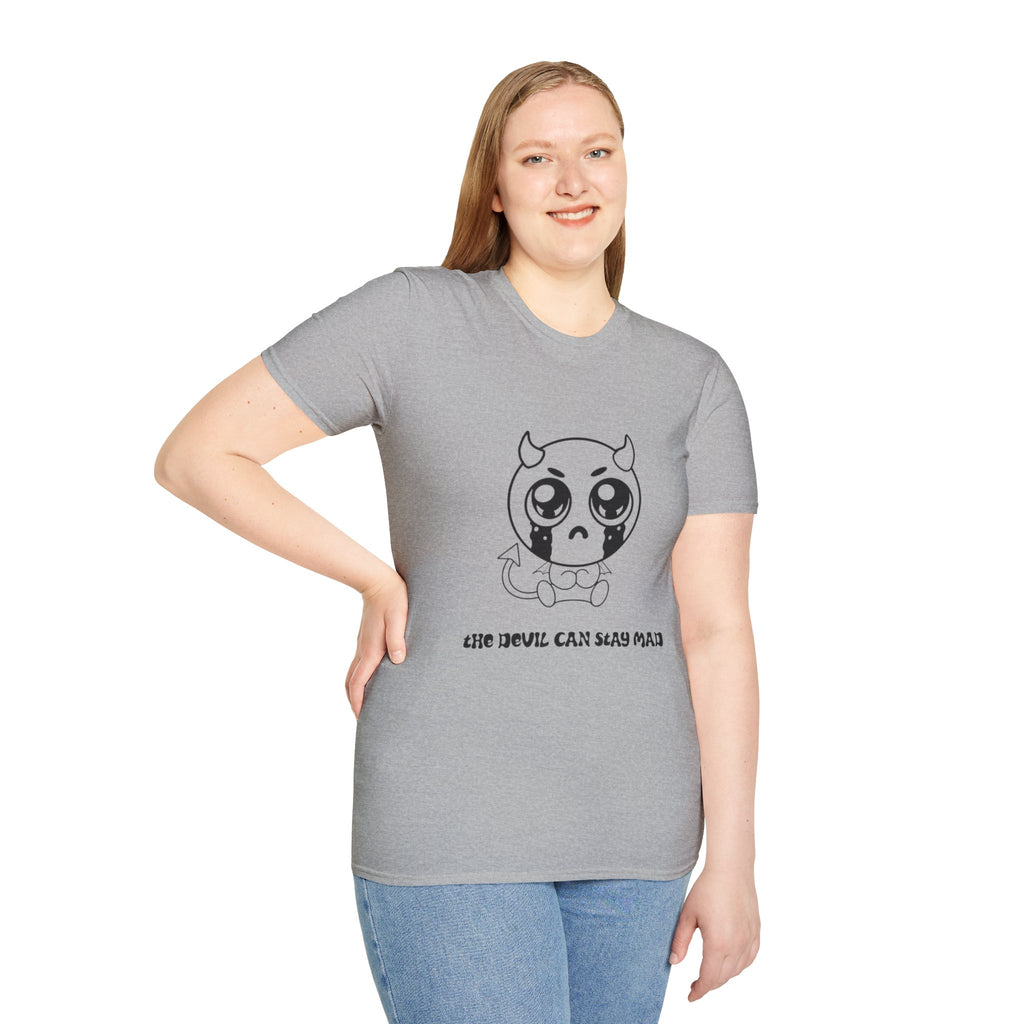Cute Crying Devil T-Shirt — 'Even Devils Can Stay Mad' Graphic Tee