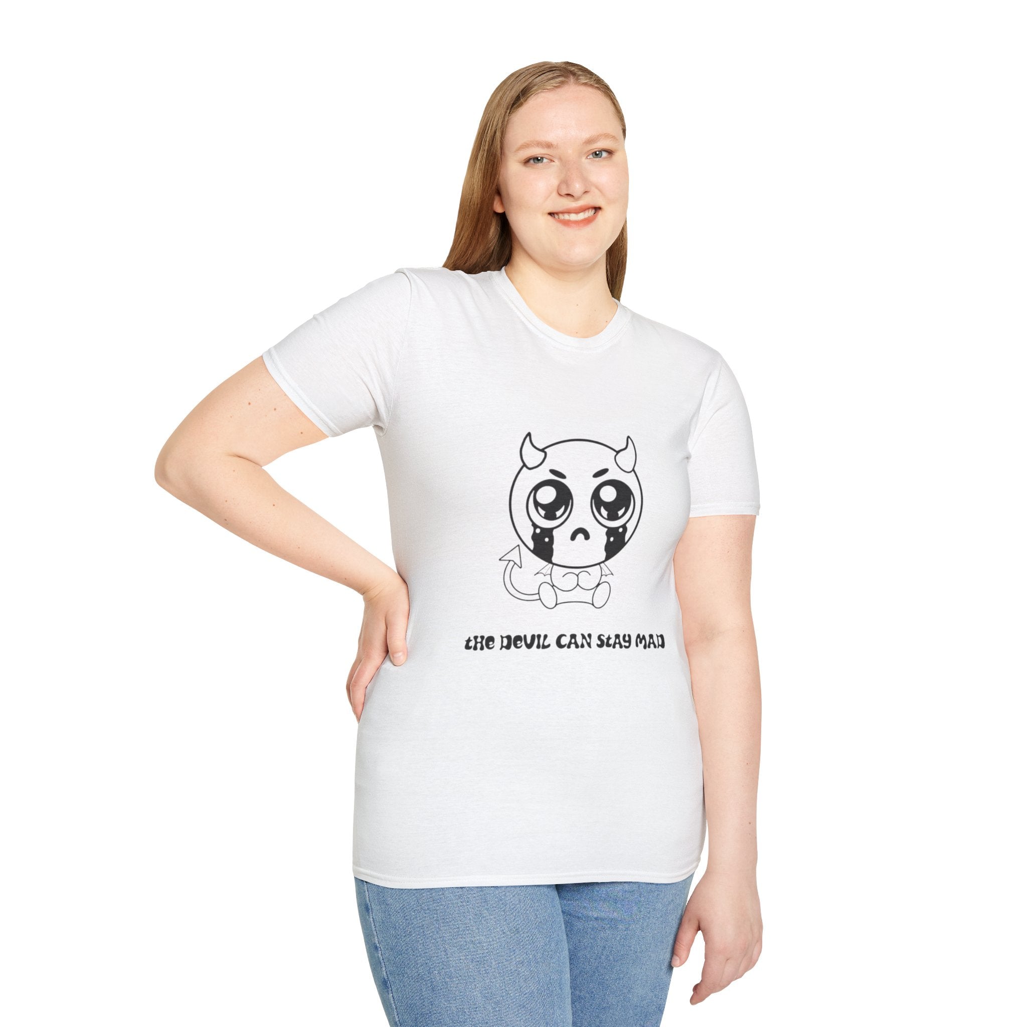 Cute Crying Devil T-Shirt — 'Even Devils Can Stay Mad' Graphic Tee