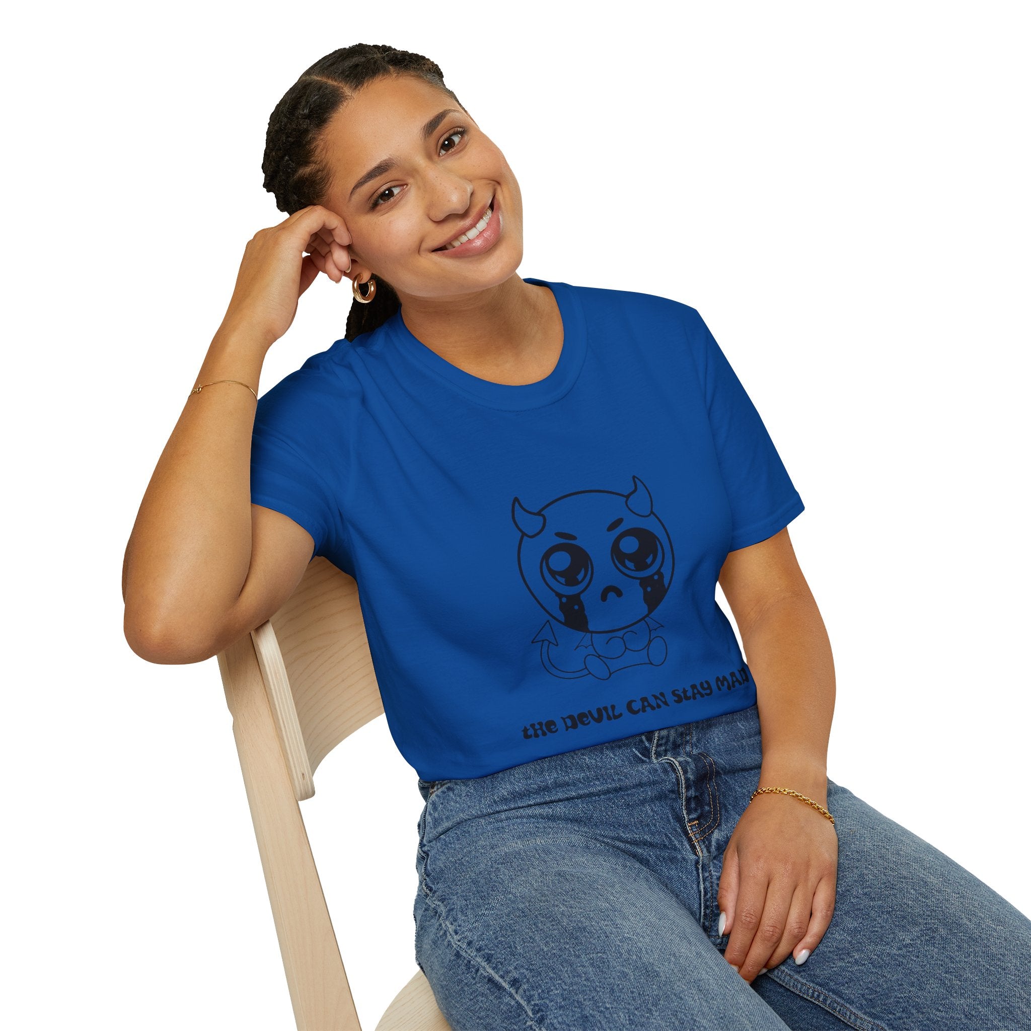 Cute Crying Devil T-Shirt — 'Even Devils Can Stay Mad' Graphic Tee