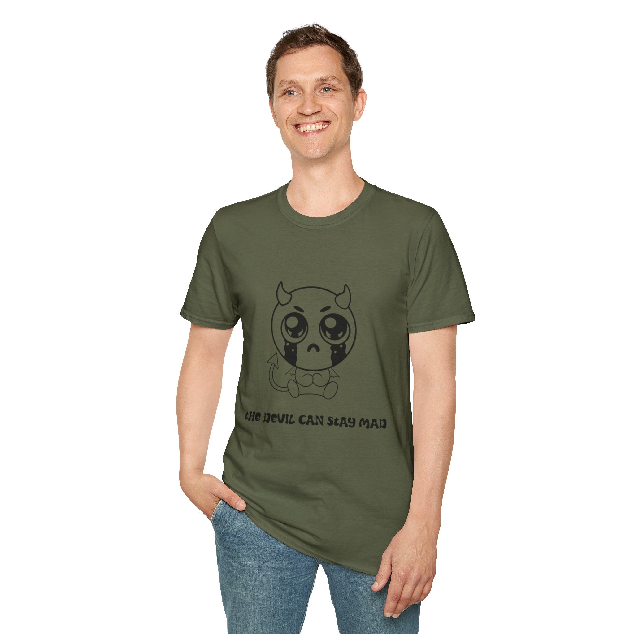 Cute Crying Devil T-Shirt — 'Even Devils Can Stay Mad' Graphic Tee