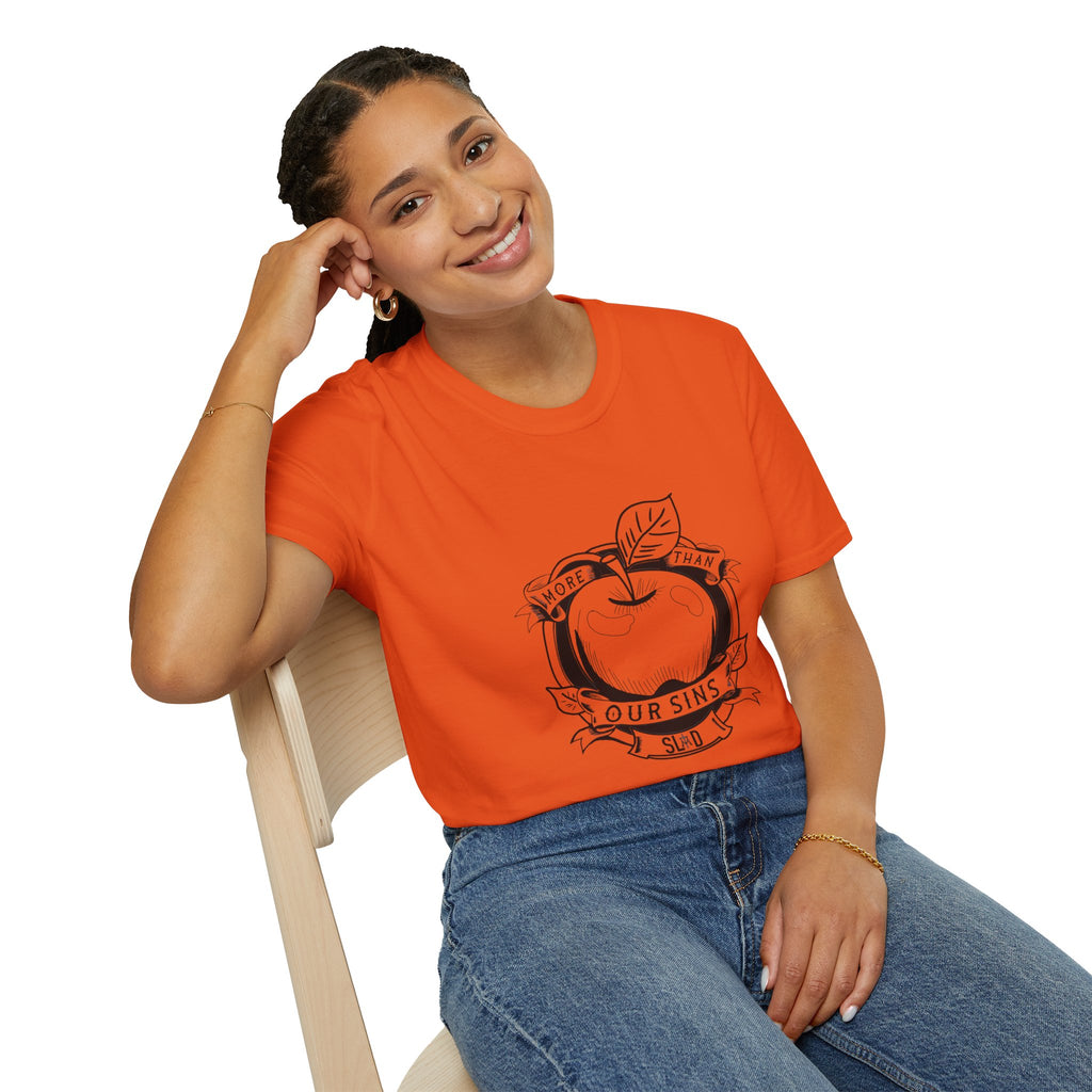 More Than Our Sins Unisex Softstyle T-Shirt - Relaxed Fit, Modern Design